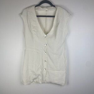 Vintage Laundry by Shelli Segal Women's Button Up Vest Size 14 Cream